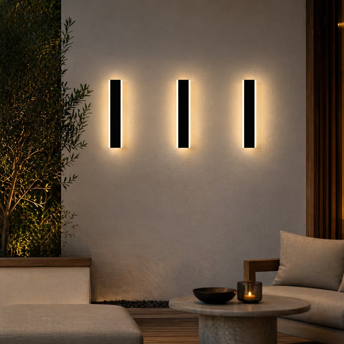 LED Außenwandleuchte Lichtleiste schwarz IP65 – Beleuchtung im Wohnraum