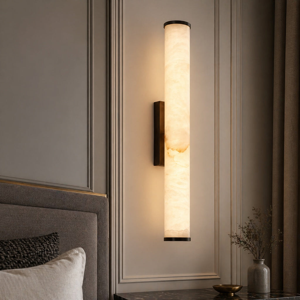 LED Wandleuchte Marmoroptik mit Kupfer Akzenten – Abmessungen und Maße