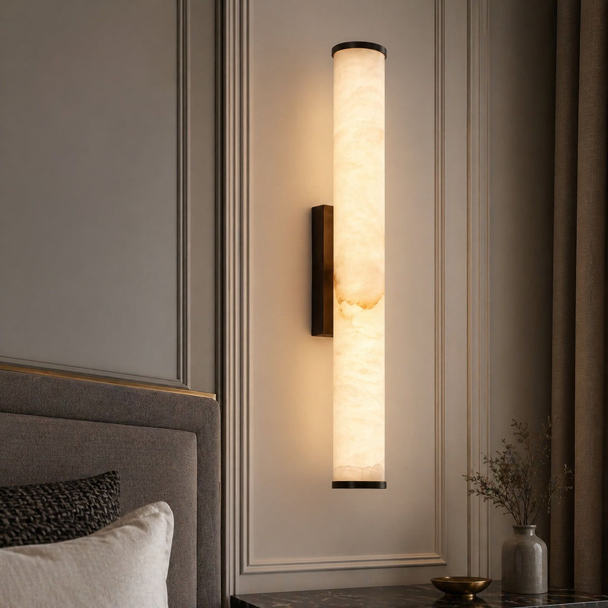 LED Wandleuchte Marmoroptik mit Kupfer Akzenten – Abmessungen und Maße