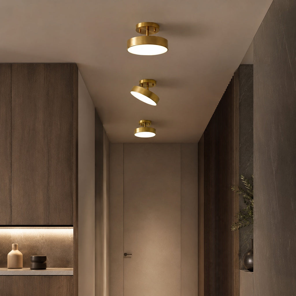 LED Deckenleuchte Kupfer schwenkbar mit 3 Lichtfarben – Beleuchtung im Wohnraum