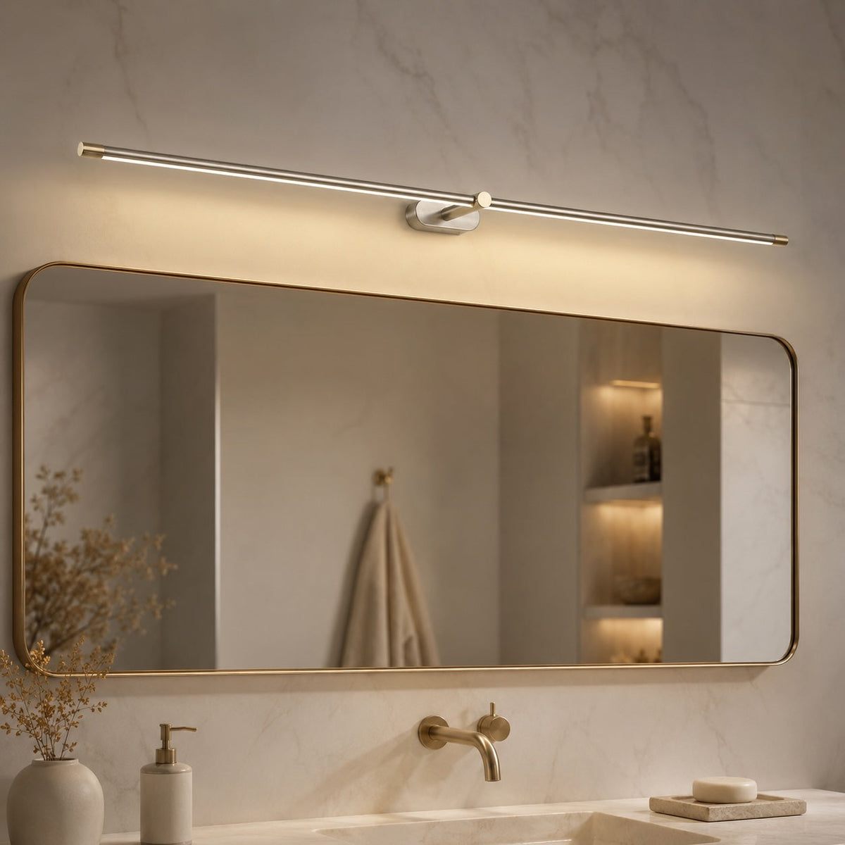 Lineare LED Wandleuchte Metall minimalistisch – Abmessungen und Maße
