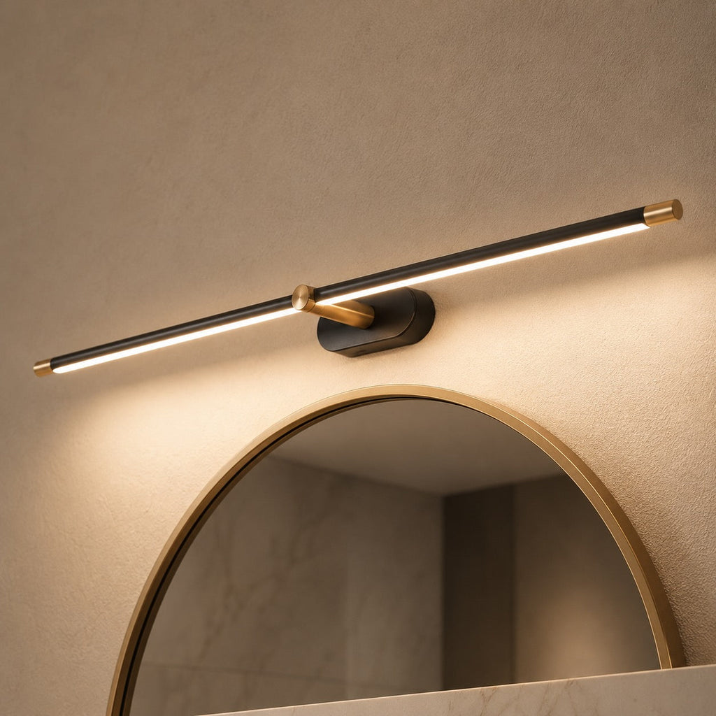 Lineare LED Wandleuchte Metall minimalistisch – Detailansicht der Oberfläche