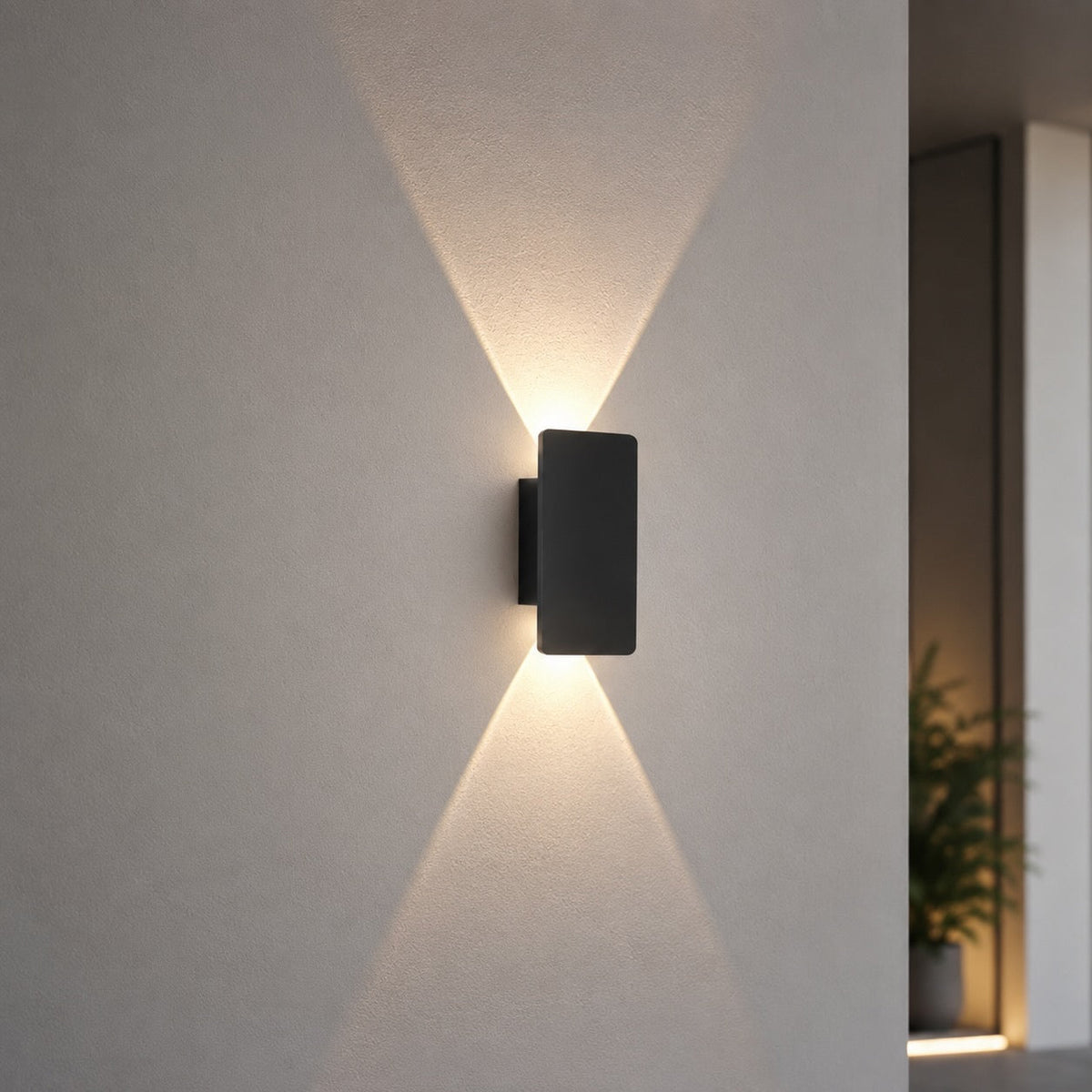 LED Außenwandleuchte Aluminium 18W IP65 modern – Detailansicht der Oberfläche
