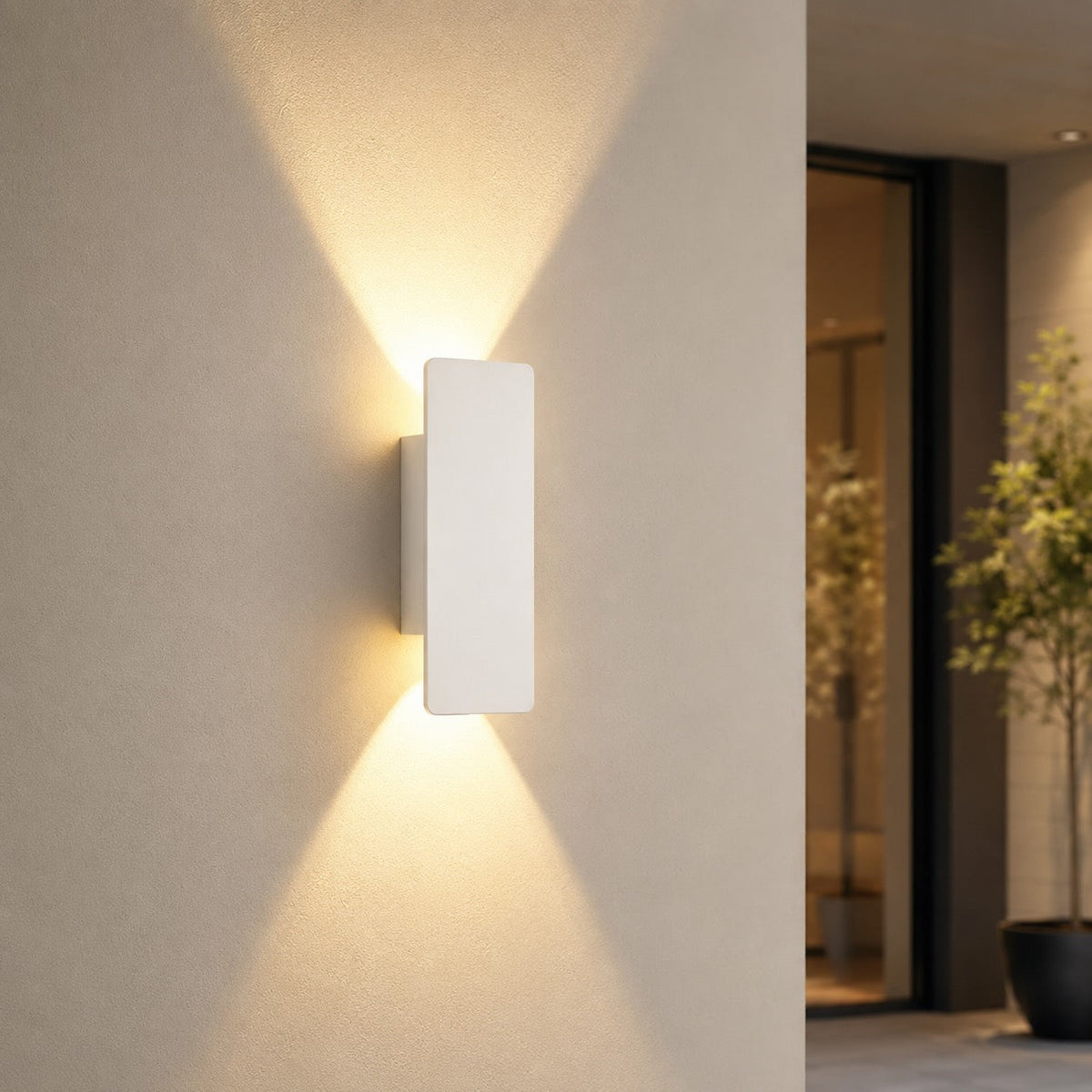 LED Außenwandleuchte Aluminium 18W IP65 modern – Detailansicht der Oberfläche