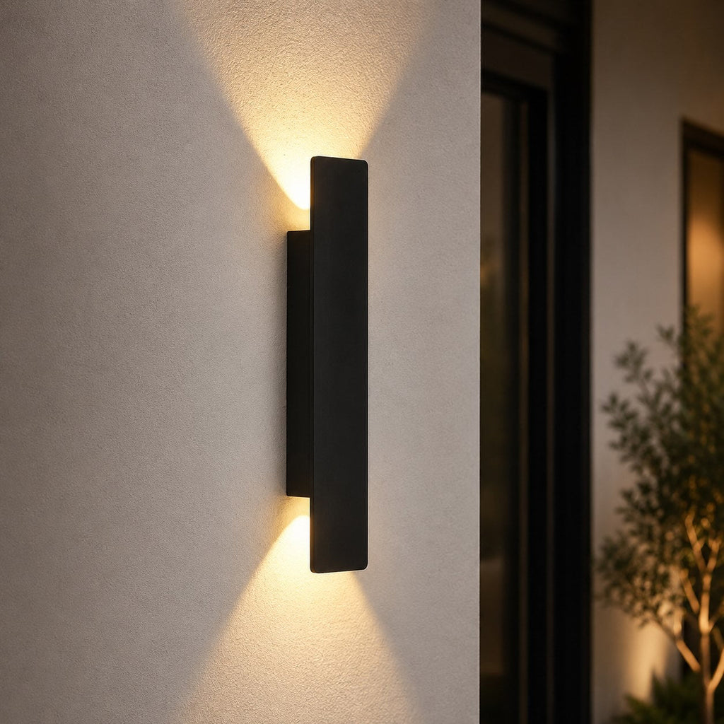 LED Außenwandleuchte Aluminium 18W IP65 modern – Abmessungen und Maße