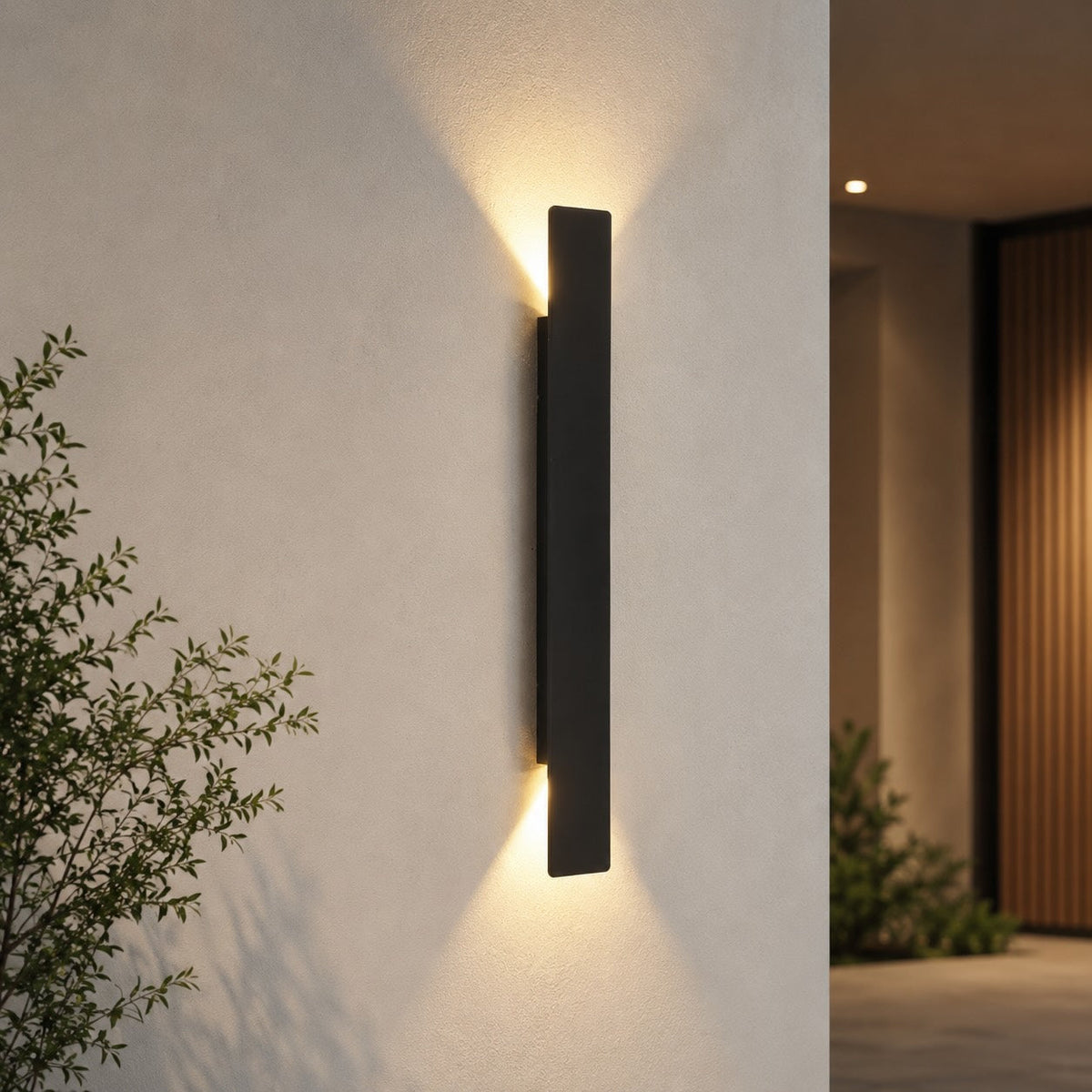 LED Außenwandleuchte Aluminium 18W IP65 modern – Anwendungsbeispiel