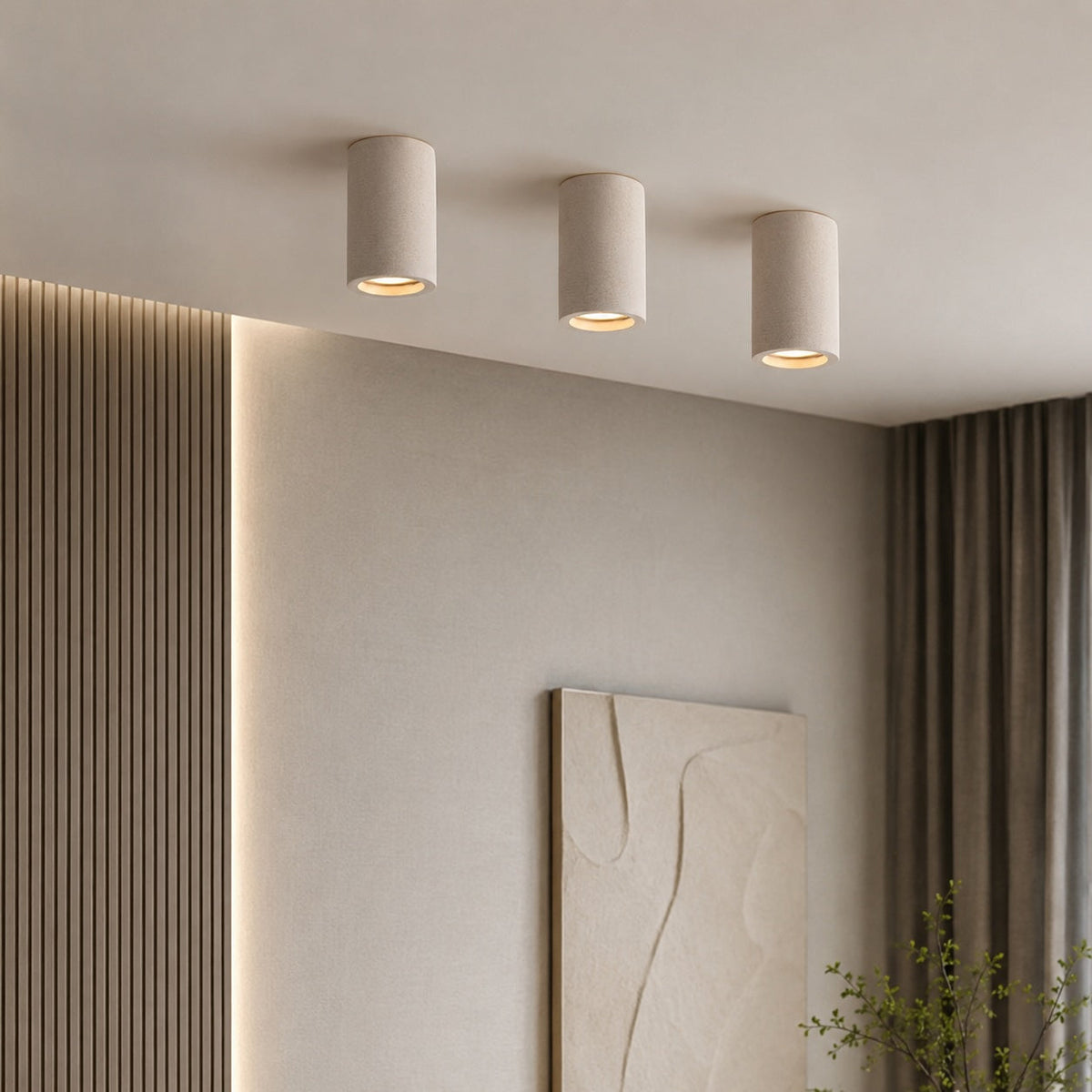 LED Deckenspot Beton rund GU10 minimalistisch – Lichtfarben im Vergleich
