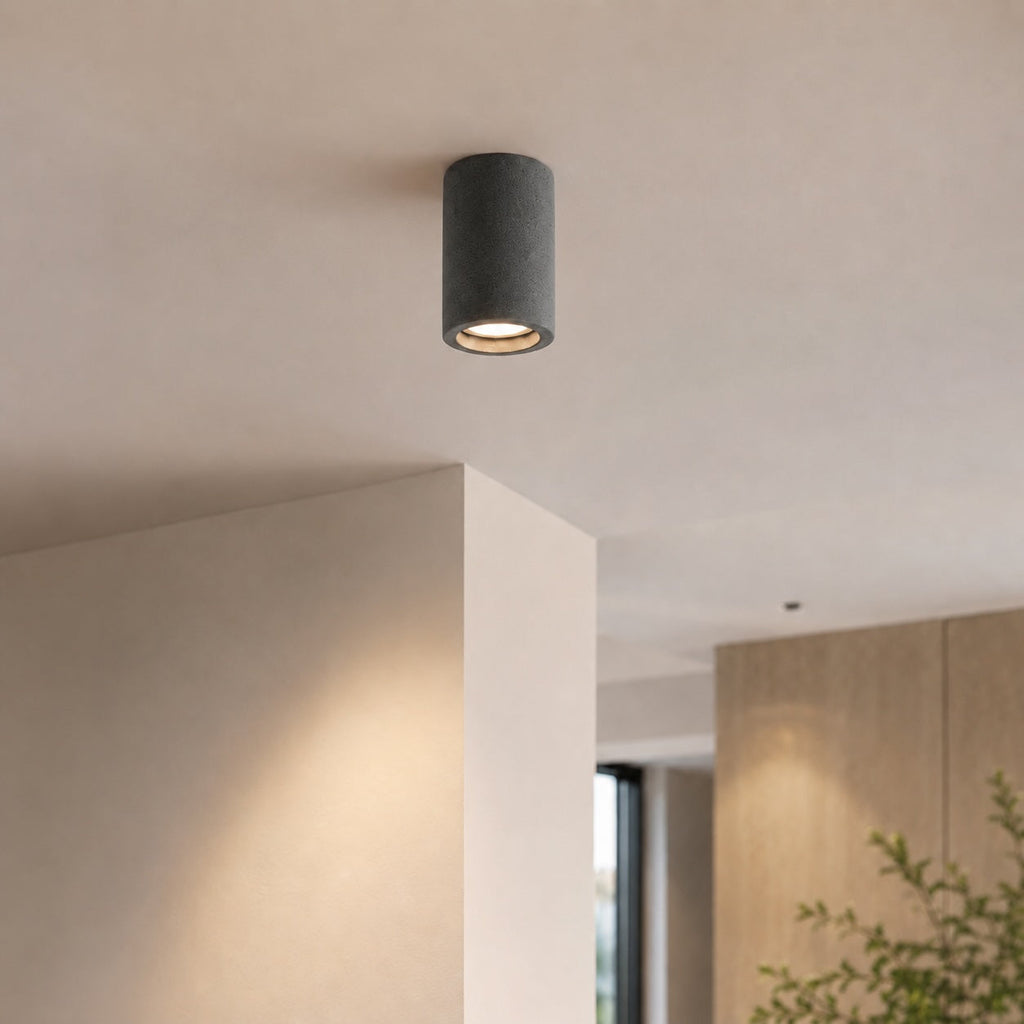 LED Deckenspot Beton rund GU10 minimalistisch – Abmessungen und Maße