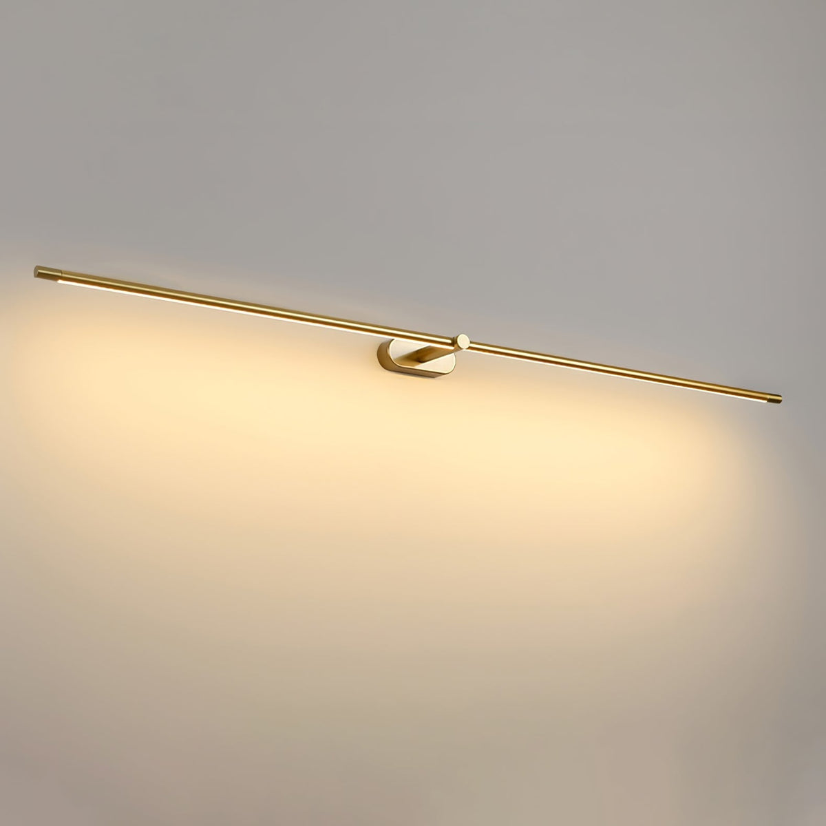 Lineare LED Wandleuchte Metall minimalistisch – Nahaufnahme des Lichtaustritts