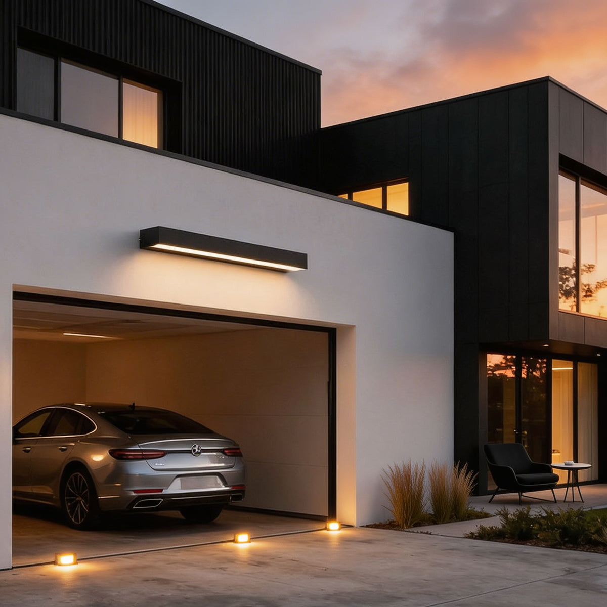 Lineare LED Außenwandleuchte Aluminium IP65 Wandfluter – Lichtfarben im Vergleich