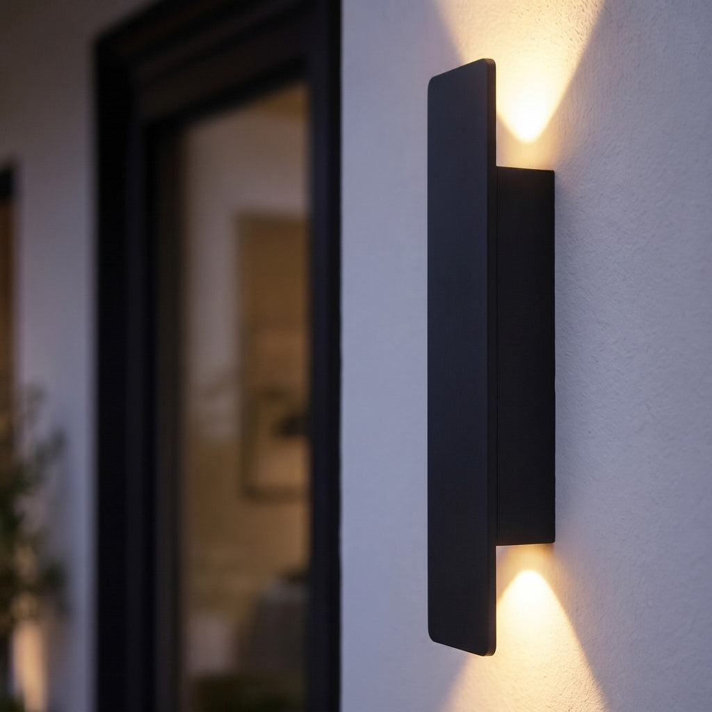 LED Außenwandleuchte Aluminium 18W IP65 modern – Anwendungsbeispiel