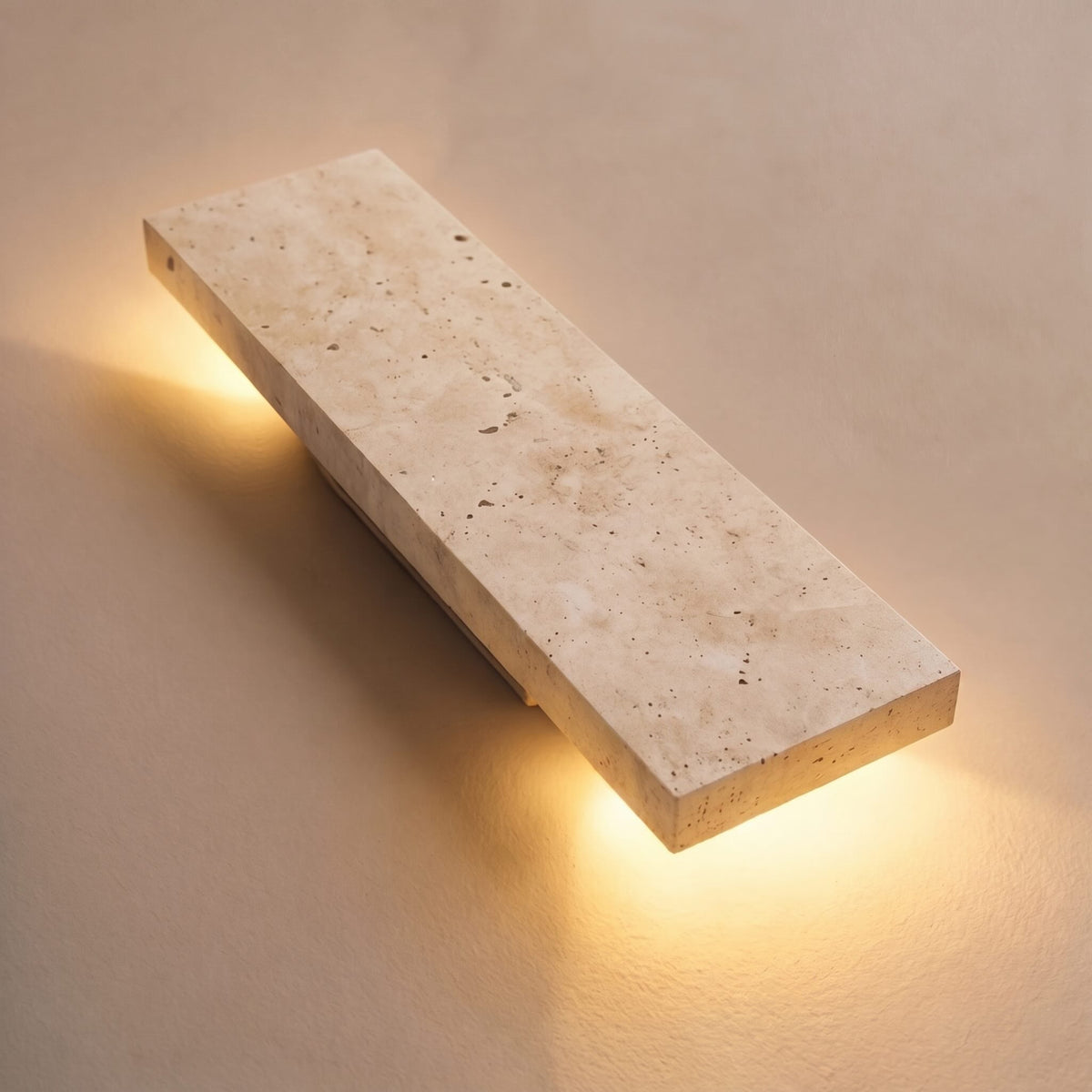 LED Wandleuchte Naturstein dimmbar IP65 innen und außen – Seitenansicht